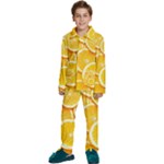 Oranges, Orange, Fruits Kids  Long Sleeve Velvet Pajamas Set