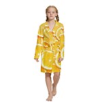 Oranges, Orange, Fruits Kids  Long Sleeve Velvet Lounge Robe