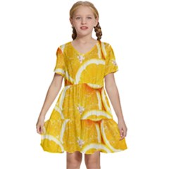 Kids  Short Sleeve Tiered Mini Dress 