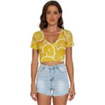 Oranges, Orange, Fruits V-Neck Crop Top