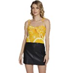 Oranges, Orange, Fruits Flowy Camisole Tie Up Top