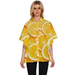 Oranges, Orange, Fruits Women s Batwing Button Up Shirt