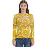 Oranges, Orange, Fruits Women s Cut Out Long Sleeve T-Shirt