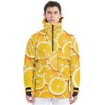 Oranges, Orange, Fruits Men s Pullover Zip Ski and Snowboard Waterproof Breathable Jacket