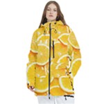 Oranges, Orange, Fruits Women s Multi Pockets Zip Ski and Snowboard Waterproof Breathable Jacket