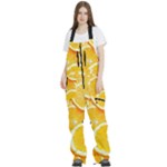 Oranges, Orange, Fruits Women s Front Zip Ski And Snowboard Bib Pants