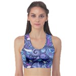 Patterns, Doodles, Pattern, Colorful Fitness Sports Bra