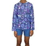 Patterns, Doodles, Pattern, Colorful Kids  Long Sleeve Swimwear