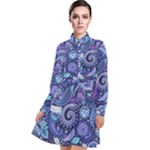 Patterns, Doodles, Pattern, Colorful Long Sleeve Chiffon Shirt Dress