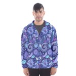 Patterns, Doodles, Pattern, Colorful Men s Hooded Windbreaker