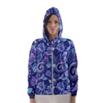 Patterns, Doodles, Pattern, Colorful Women s Hooded Windbreaker