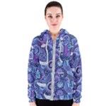 Patterns, Doodles, Pattern, Colorful Women s Zipper Hoodie