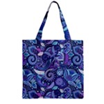 Patterns, Doodles, Pattern, Colorful Zipper Grocery Tote Bag