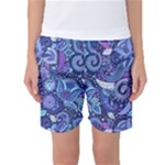 Patterns, Doodles, Pattern, Colorful Women s Basketball Shorts