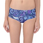 Patterns, Doodles, Pattern, Colorful Mid-Waist Bikini Bottoms