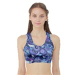 Patterns, Doodles, Pattern, Colorful Sports Bra with Border