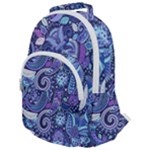 Patterns, Doodles, Pattern, Colorful Rounded Multi Pocket Backpack