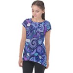 Patterns, Doodles, Pattern, Colorful Cap Sleeve High Low Top