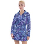 Patterns, Doodles, Pattern, Colorful Women s Long Sleeve Casual Dress