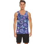 Patterns, Doodles, Pattern, Colorful Men s Wide Collar Tank Top