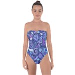 Patterns, Doodles, Pattern, Colorful Tie Back One Piece Swimsuit