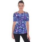 Patterns, Doodles, Pattern, Colorful Shoulder Cut Out Short Sleeve Top