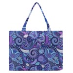 Patterns, Doodles, Pattern, Colorful Zipper Medium Tote Bag