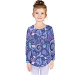 Patterns, Doodles, Pattern, Colorful Kids  Long Sleeve T-Shirt