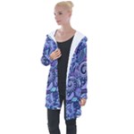 Patterns, Doodles, Pattern, Colorful Longline Hooded Cardigan