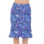 Patterns, Doodles, Pattern, Colorful Short Mermaid Skirt