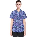 Patterns, Doodles, Pattern, Colorful Women s Short Sleeve Shirt