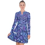 Patterns, Doodles, Pattern, Colorful Long Sleeve Panel Dress