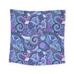 Patterns, Doodles, Pattern, Colorful Square Tapestry (Small)