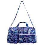 Patterns, Doodles, Pattern, Colorful Sports Gym Duffle Bag with Shoe Compartment