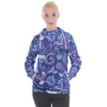 Patterns, Doodles, Pattern, Colorful Women s Hooded Pullover