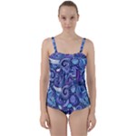 Patterns, Doodles, Pattern, Colorful Twist Front Tankini Set