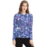 Patterns, Doodles, Pattern, Colorful Women s Long Sleeve Rash Guard