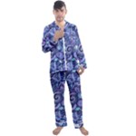 Patterns, Doodles, Pattern, Colorful Men s Long Sleeve Satin Pajamas Set