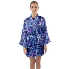 Long Sleeve Satin Kimono 