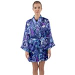 Patterns, Doodles, Pattern, Colorful Long Sleeve Satin Kimono