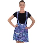 Patterns, Doodles, Pattern, Colorful Velvet Suspender Skater Skirt