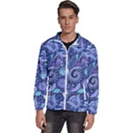 Patterns, Doodles, Pattern, Colorful Men s High Neck Windbreaker