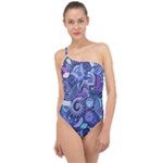 Patterns, Doodles, Pattern, Colorful Classic One Shoulder Swimsuit