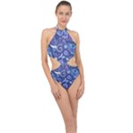 Patterns, Doodles, Pattern, Colorful Halter Side Cut Swimsuit