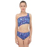 Patterns, Doodles, Pattern, Colorful Spliced Up Two Piece Swimsuit