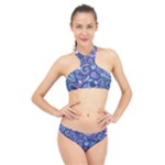 Patterns, Doodles, Pattern, Colorful High Neck Bikini Set