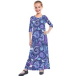 Patterns, Doodles, Pattern, Colorful Kids  Quarter Sleeve Maxi Dress