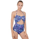 Patterns, Doodles, Pattern, Colorful Scallop Top Cut Out Swimsuit