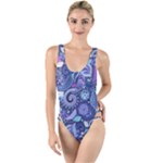 Patterns, Doodles, Pattern, Colorful High Leg Strappy Swimsuit