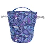 Patterns, Doodles, Pattern, Colorful Drawstring Bucket Bag